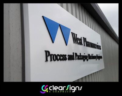 Aluminium Sign Tray - Flat Cut Flush Fitted 10mm thick logo